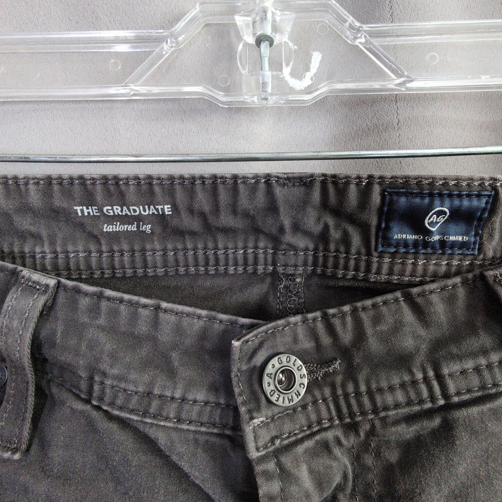 AG‎ Adriano Goldschmied Pants Mens 36x34 Gray Graduate Tailored Leg - Picture 3 of 8
